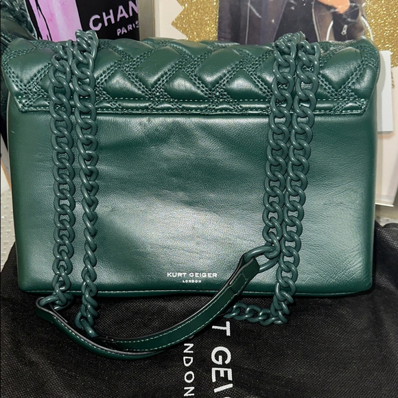 Kurt Geiger Dark Green Kensington Drench EUC - Picture 3 of 11
